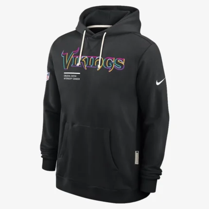Minnesota Vikings Nike Black 2025 NFL Crucial Catch Sideline Standard Issue Dri-FIT Hoodie