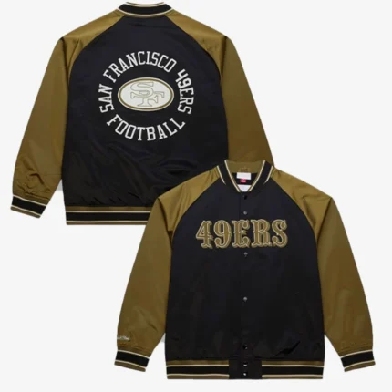 Mitchell & Ness San Francisco 49ers Vintage Logo Satin Full-Snap Jacket