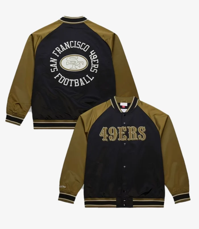 Mitchell & Ness San Francisco 49ers Vintage Logo Satin Full-Snap Jacket