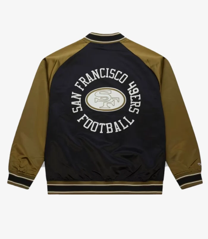 Mitchell & Ness San Francisco 49ers Vintage Logo Satin Raglan Full-Snap Jacket