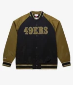 Mitchell & Ness San Francisco 49ers Vintage Logo Double Clutch Satin Raglan Full-Snap Jacket