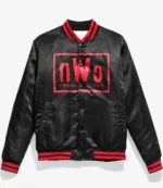 NWO New World Order Black Satin Bomber Jacket For Unisex
