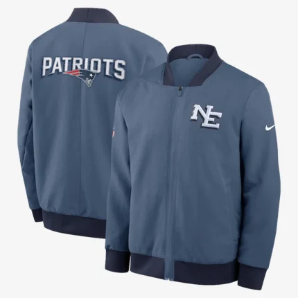New England Patriots Nike 2025 Rivalries Collection Sideline Full-Zip Bomber Jacket For Unisex