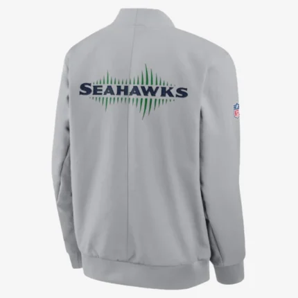 Nike Seattle Seahawks Gray 2025 Rivalries Collection Sideline Full-Zip Bomber Jacket