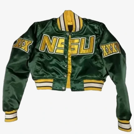 Women's Norfolk State University Green Cropped Jacket