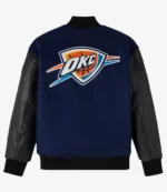Oklahoma City Thunder OVO x NBA Full-Snap Varsity Jacket