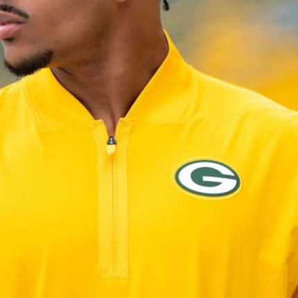 Unisex Packers Nike Sideline Coaches Half Zip Jacket