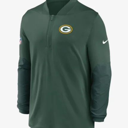 Packers Nike Sideline Half Zip Green Pullover Jacket For Unisex
