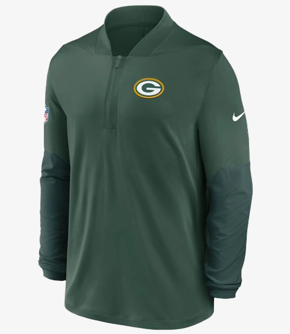 Packers Nike Sideline Half Zip Green Pullover Jacket Packers Nike Sideline Half Zip Green Pullover Jacket For Unisex
