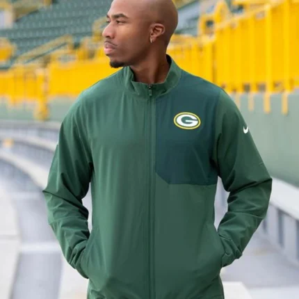 Packers Nike Sideline Woven Full Zip Jacket For Unisex