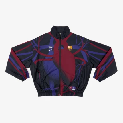 Patta x Barcelona FC Culers del Món Zip-up Black Track Jacket For Unisex