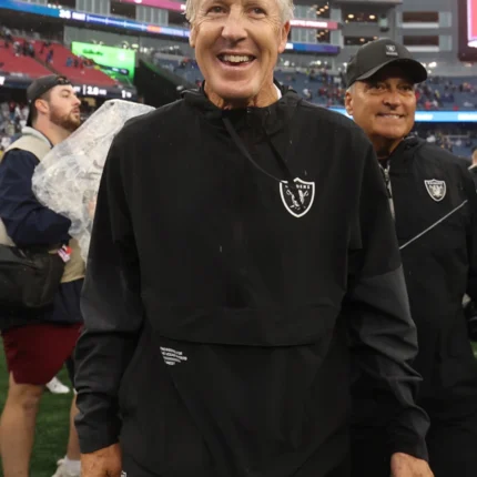 Unisex Pete Carroll Las Vegas Raiders Half-Zip Black Anorak Jacket