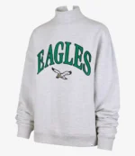 Unisex Philadelphia Eagles ’47 Women’s Vantage Mock Neck Pullover Sweatshirt
