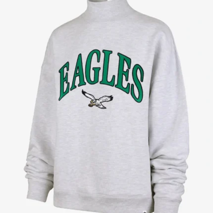 Unisex Philadelphia Eagles ’47 Women’s Vantage Mock Neck Pullover Sweatshirt