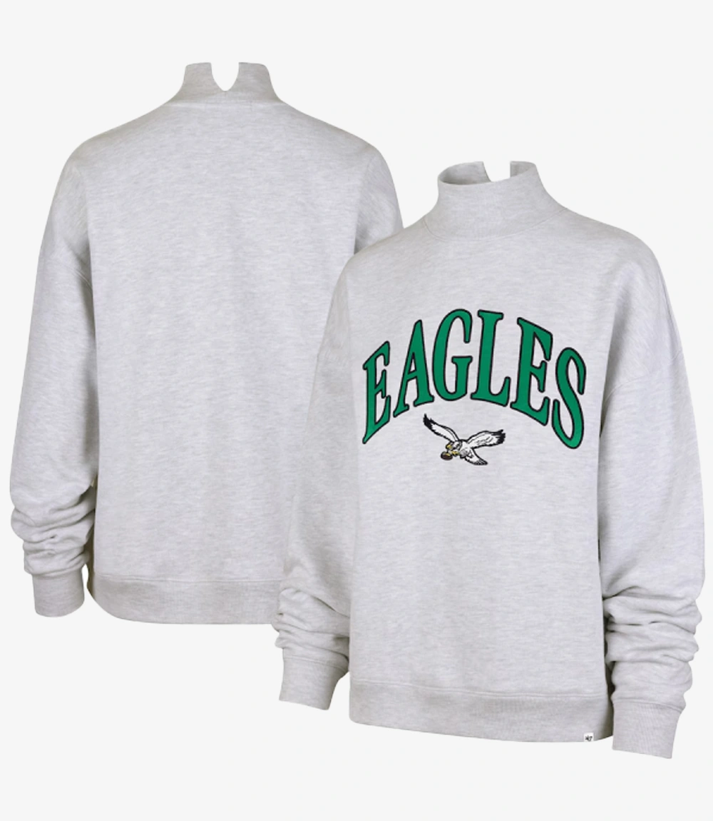 Philadelphia Eagles ’47 Women’s Vantage Mock Neck Pullover Sweatshirt Philadelphia Eagles ’47 Women’s Vantage Mock Neck Pullover Sweatshirt For Unisex