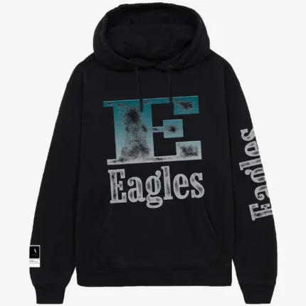 Unisex Philadelphia Eagles Aleali May x No Caller ID Black Stacked Hoodie