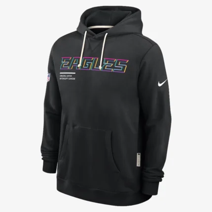 Philadelphia Eagles Nike Black 2025 NFL Crucial Catch Sideline Standard Issue Dri-FIT Hoodie