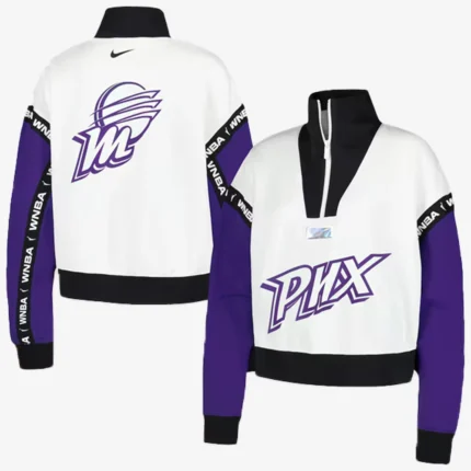 Unisex Phoenix Mercury Nike Buzzer Beaters Satin Stitch Quarter-Zip Pullover Jacket