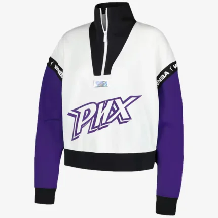 Phoenix Mercury Nike Buzzer Beaters Satin Stitch Quarter-Zip Pullover Jacket