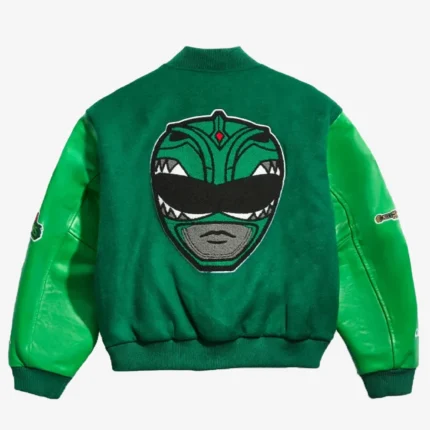 Power Rangers Green Varsity Bomber Jacket