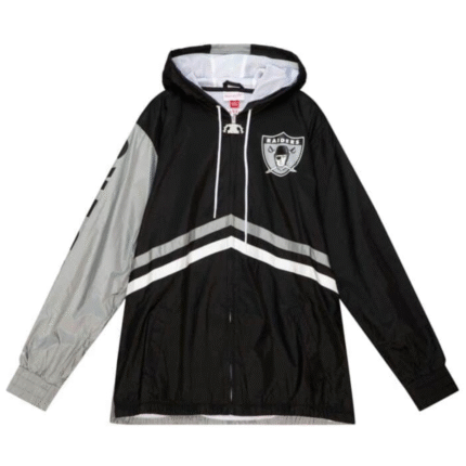 Raiders Undeniable Full Zip NFL Windbreaker Hood1