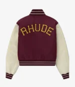 Rhude Batting Cage Varsity Maroon Jacket