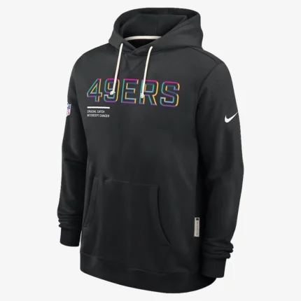 San Francisco 49ers Nike Black 2025 NFL Crucial Catch Sideline Standard Issue Dri-FIT Hoodie