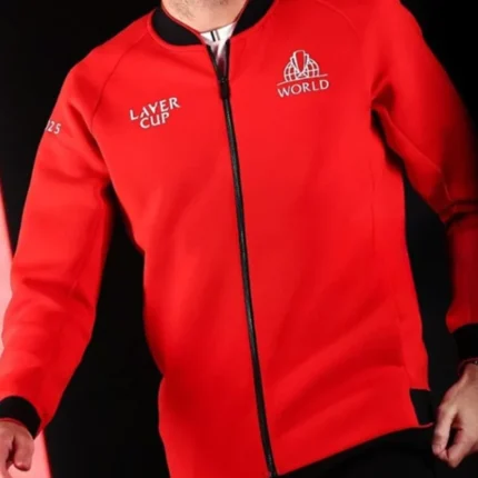 Taylor Fritz Laver Cup Red Bomber Jacket