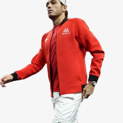 Taylor Fritz Laver Cup Red Bomber Jacket For Unisex