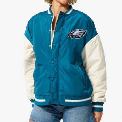 Unisex Terez Philadelphia Eagles Midnight Green Bomber Jacket