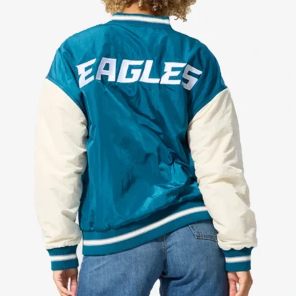 Terez Philadelphia Eagles Midnight Green Bomber Jacket