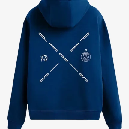 The Weeknd PSG x XO II Pullover Blue Fleece Hoodie