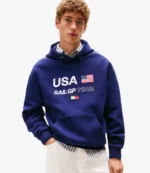 Tommy Hilfiger USA SailGP Team Unisex Pullover Fleece Hoodie For Unisex