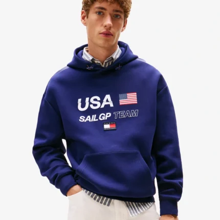 Tommy Hilfiger USA SailGP Team Unisex Pullover Fleece Hoodie For Unisex