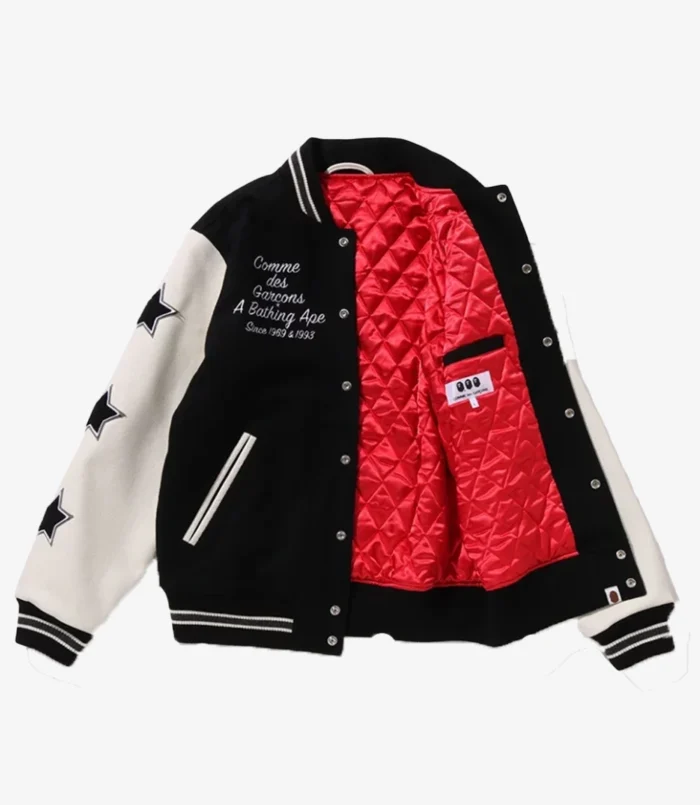 A BATHING APE X Comme Des Garcons Osaka Varsity Jacket