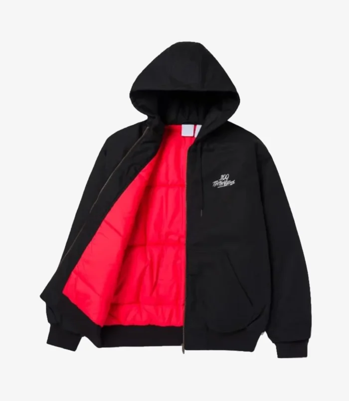 Adidas X 100 Thieves Black Hooded Jacket For Unisex