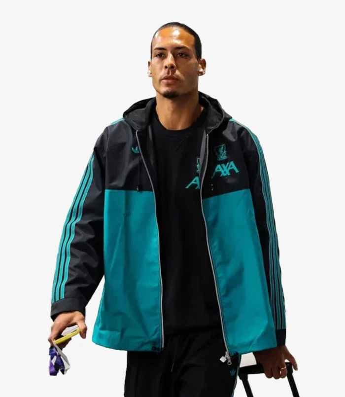 LFC Adidas 2025 Icon Hooded Parka Green & Black Jacket For Unisex
