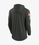 Nike Forest Green Philadelphia Eagles 2025 Salute to Service Sideline Dri-FIT Hoodie T-Shirt