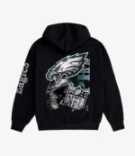 Philadelphia Eagles Aleali May x No Caller ID Black Stacked Hoodie