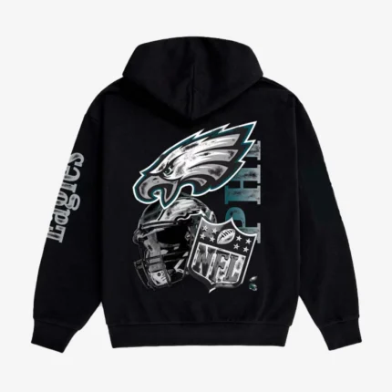 Philadelphia Eagles Aleali May x No Caller ID Black Stacked Hoodie