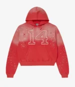 Vale Forever 14 Patch Pullover Fleece Red Hoodie For Unisex
