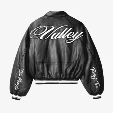 Vale Forever Valley Coach Black Leather Bomber Jacket