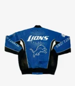 Unisex Vintage NFL Detroit Lions Blue Racing Bomber Jacket