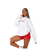 Women White Fox Cherry Hoodie 1