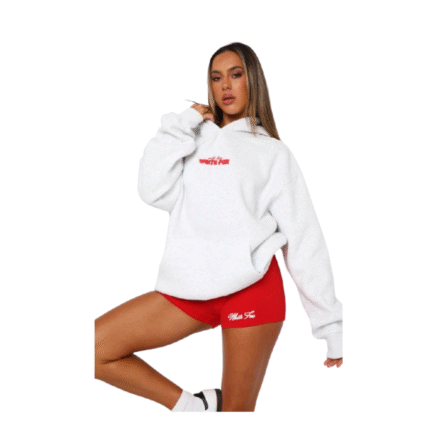Women White Fox Cherry Hoodie 1