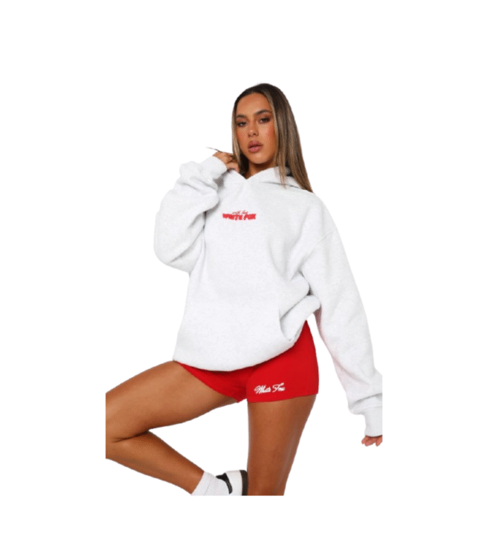 Women White Fox Cherry Hoodie 1
