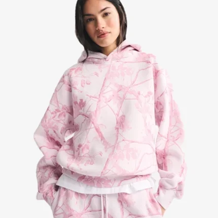 Abercrombie & Fitch Light Pink Camo Hoodie