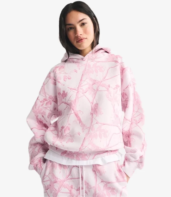 Abercrombie & Fitch Light Pink Camo Hoodie