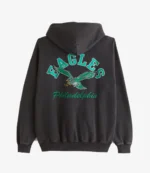 Abercrombie Philadelphia Eagles Graphic Black Popover Hoodie