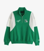 Unisex Abercrombie Philadelphia Eagles Half-Zip Green Sweatshirt